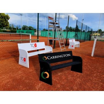 CARRINGTON® Tennis Bench with advertising print