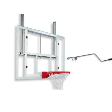 Height adjustment for basketball wall and ceiling brackets