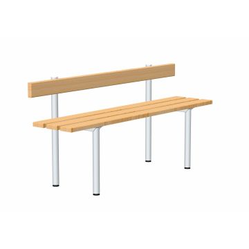 rontec® Locker Room Bench with Backrest, One-Sided