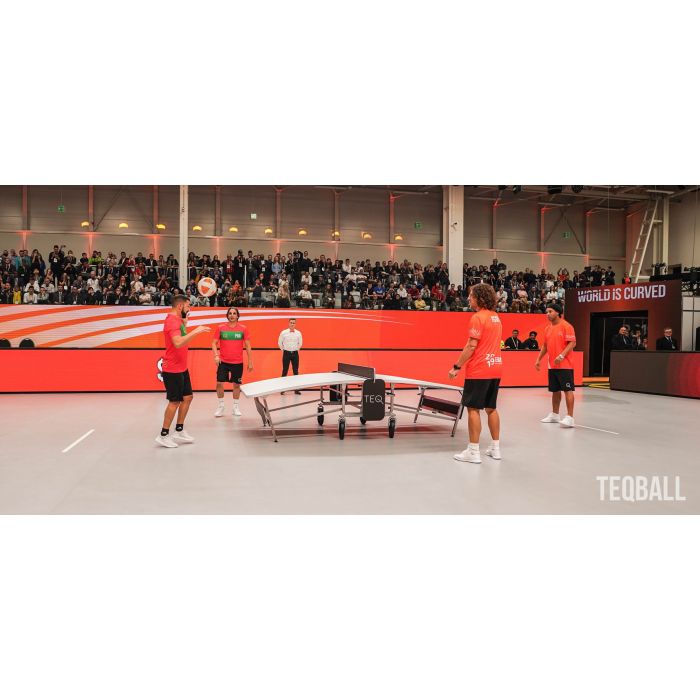 TEQBALL: A Curved Ping Pong Table That You Play With a Soccer Ball
